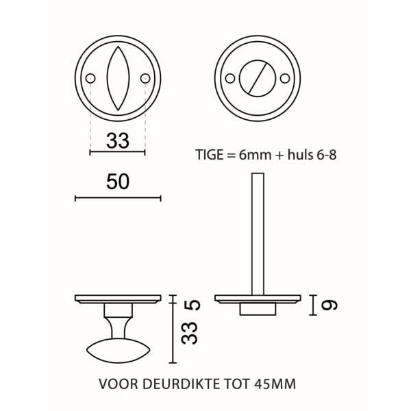 HDD Pro Tarascon toiletrozet in roest, detailweergave