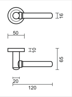 HDD Pro deurkruk Via inox look detailfoto
