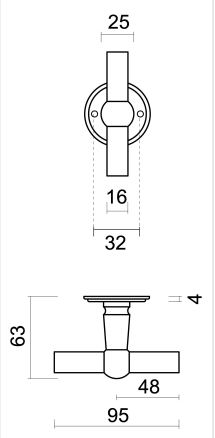HDD Pro deurkruk PETANA Zwart detailweergave
