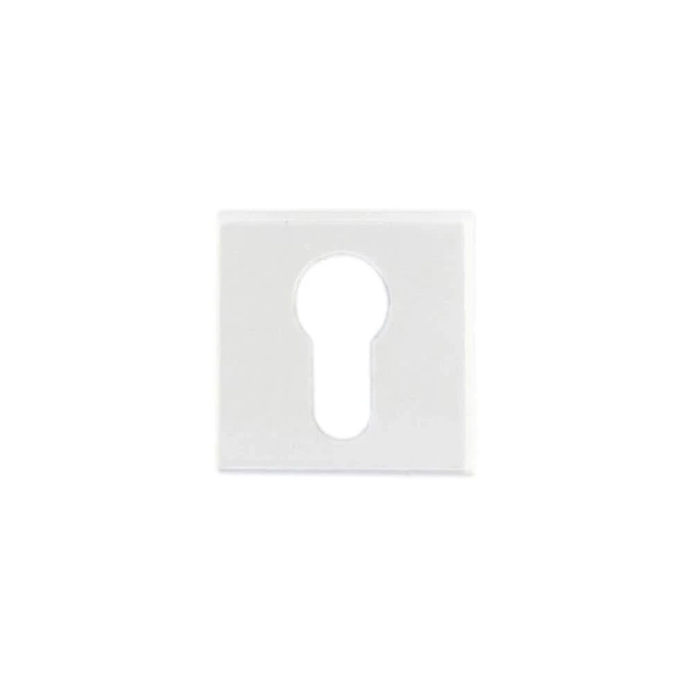 HDD Pro cilinderrozet Square 48 mm wit structuur vooraanzicht