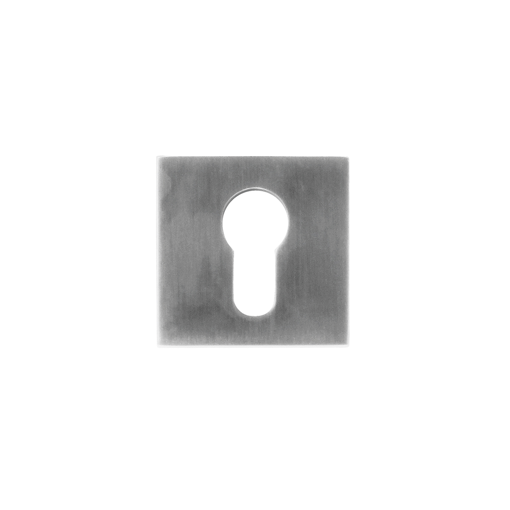 HDD Pro cilinderrozet Square 53 mm inox look vooraanzicht