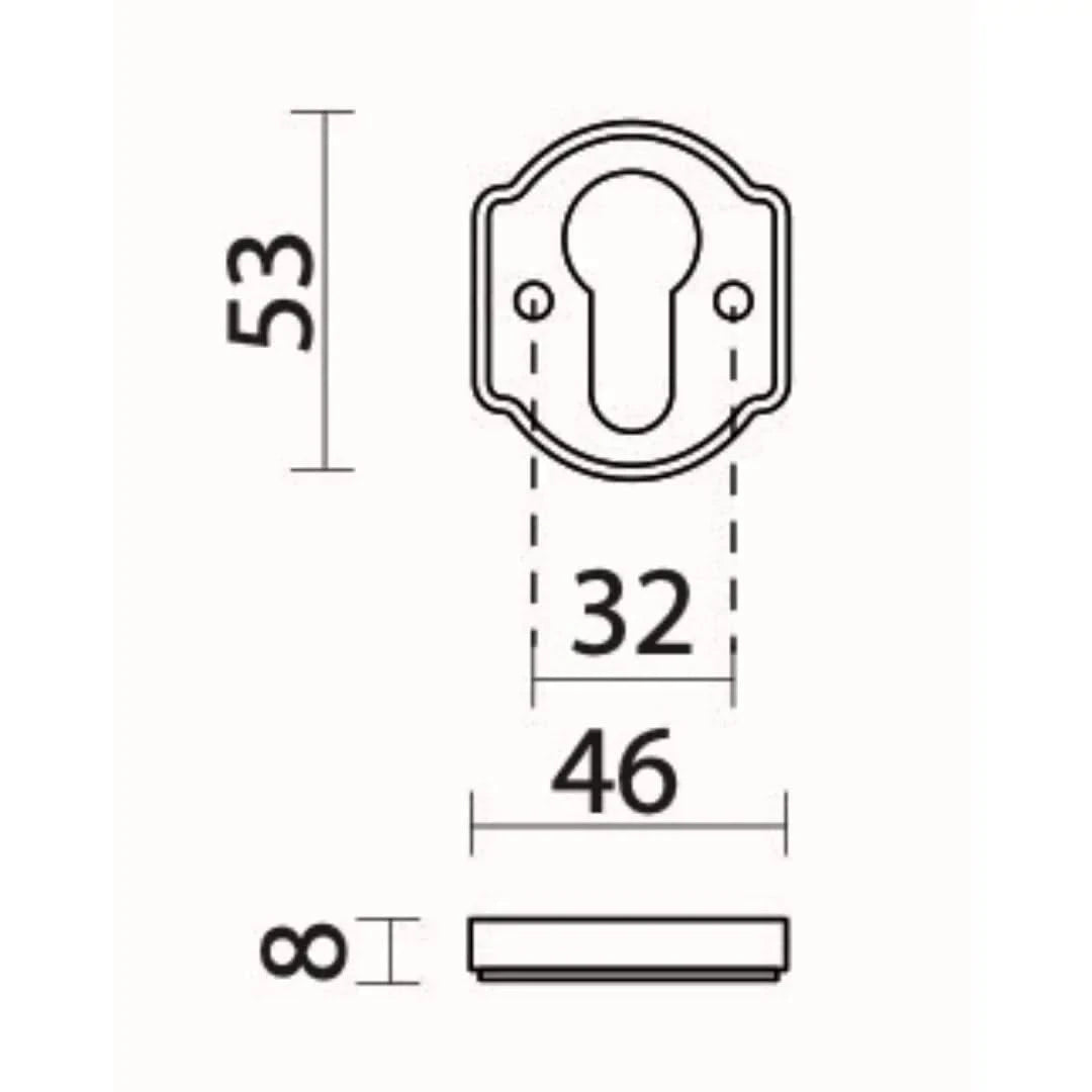 HDD Pro cilinderrozet zwart (RAL 9005) detail