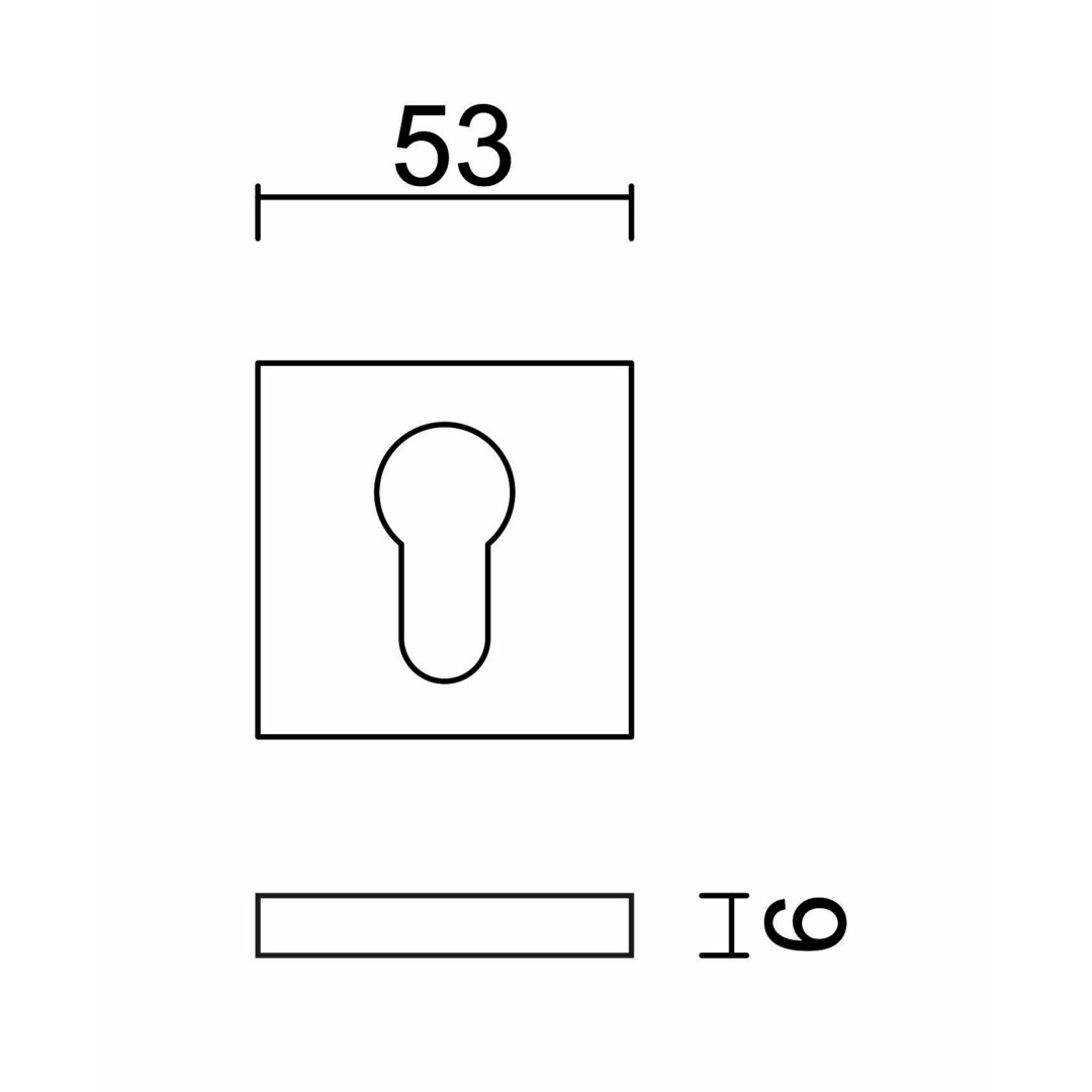 HDD Pro cilinderrozet Inox Plus (geborsteld rvs) detail