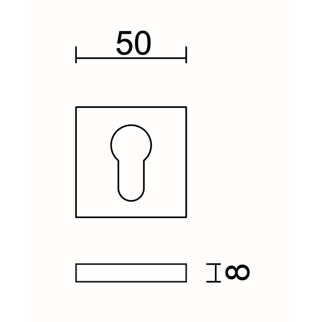 HDD Pro cilinderrozet Inox Plus (geborsteld rvs) detail
