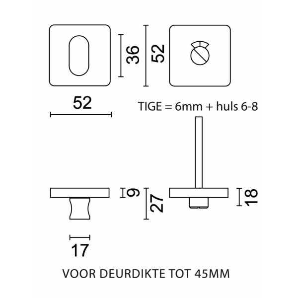 HDD Pro Rondi Inox Plus WC-garnituur rond geborsteld inox detail