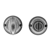 HDD Pro WC-garnituur rond Classic old silver Ø 43 mm – vooraanzicht