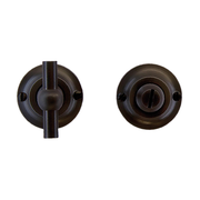 HDD Pro WC-garnituur rond Classic Petra gunmetal Ø 43 mm – vooraanzicht