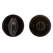 HDD Pro WC-garnituur rond Plat gunmetal Ø 48 mm – vooraanzicht