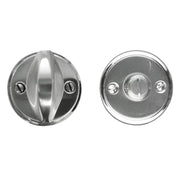 HDD Pro WC-garnituur rond Plat inox look Ø 48 mm – vooraanzicht