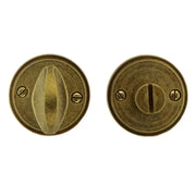 HDD Pro WC-garnituur rond Plat old yellow Ø 48 mm – vooraanzicht