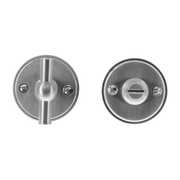 HDD Pro WC-garnituur rond Plat Petana inox look Ø 48 mm – vooraanzicht