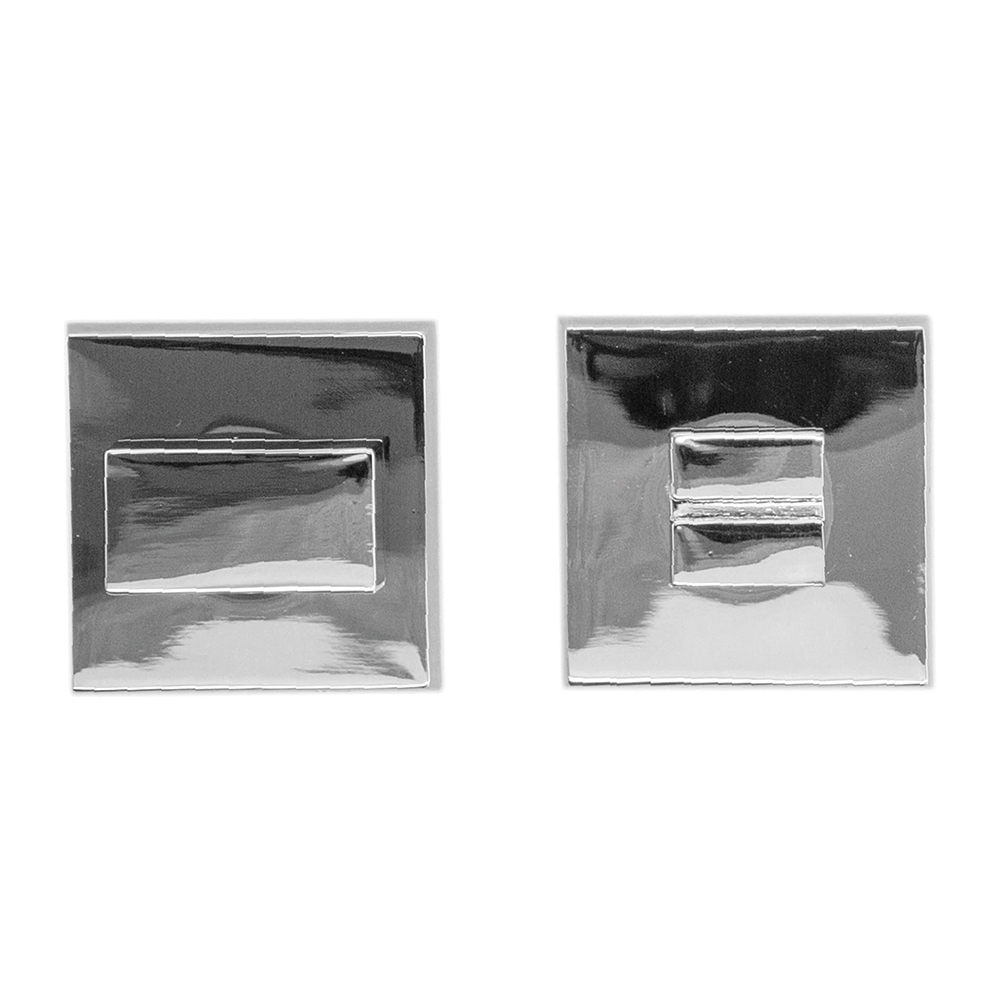 HDD Pro WC-garnituur Square 48 mm Chrome – vooraanzicht