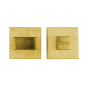 HDD Pro WC-garnituur Square 48 mm Mat Messing Gepolijst – vooraanzicht