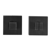 HDD Pro WC-garnituur Square 53 mm gunmetal – vooraanzicht