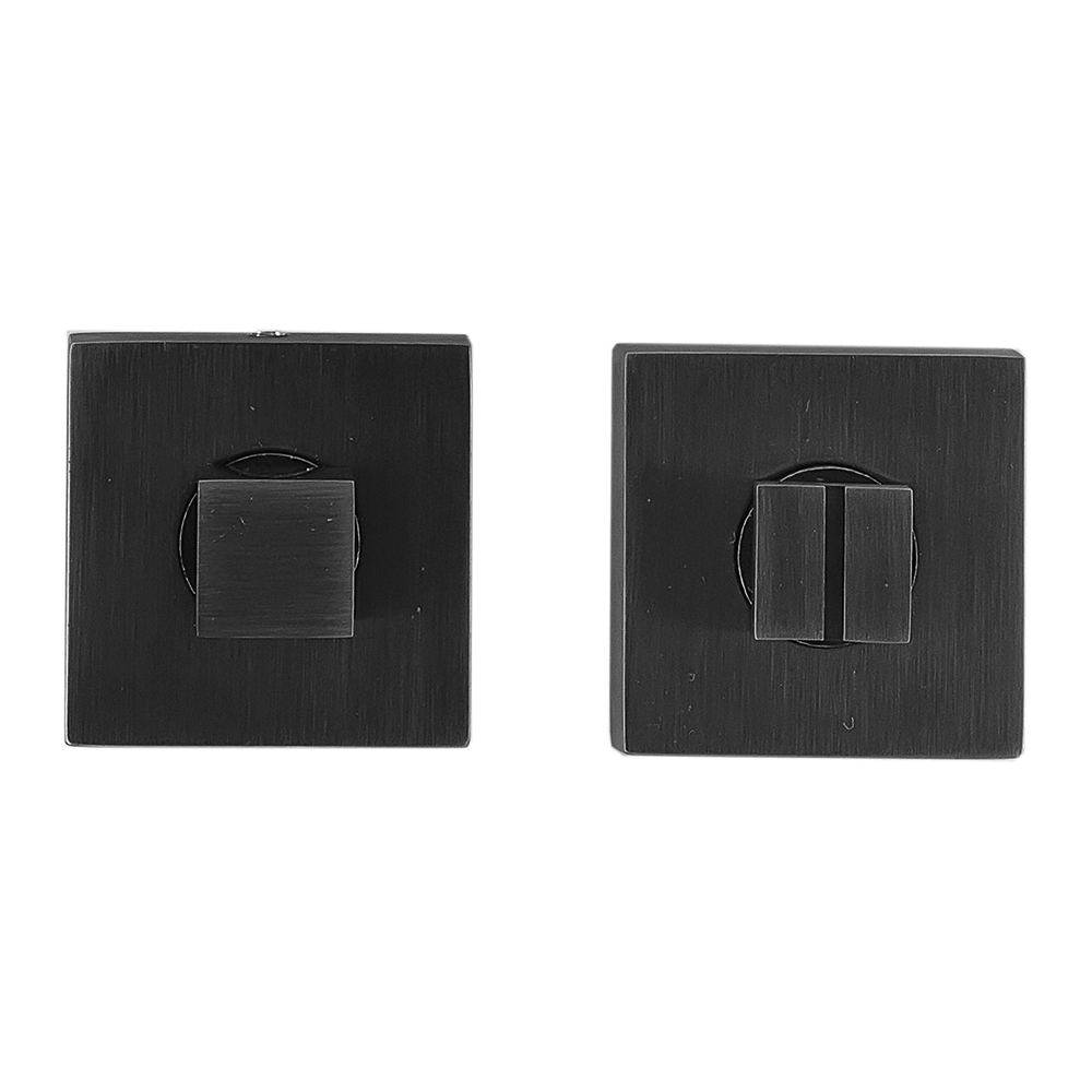 HDD Pro WC-garnituur Square 53 mm gunmetal – vooraanzicht