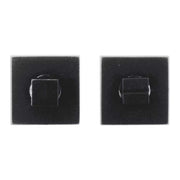 HDD Pro WC-garnituur Square 53 mm zwart – vooraanzicht