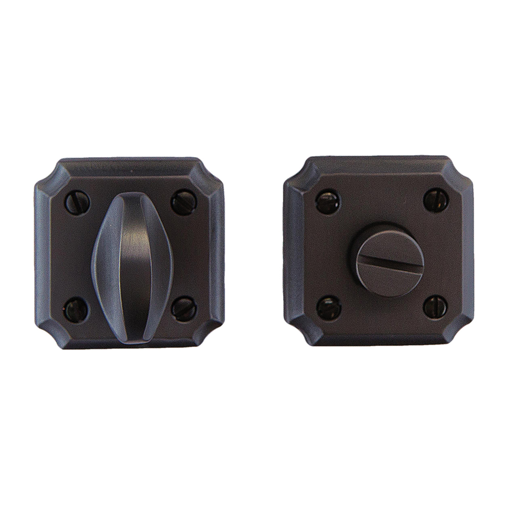 HDD Pro WC-garnituur Square Retro 50 mm gunmetal – vooraanzicht