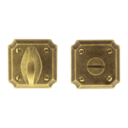 HDD Pro WC-garnituur Square Retro 50 mm old yellow – vooraanzicht