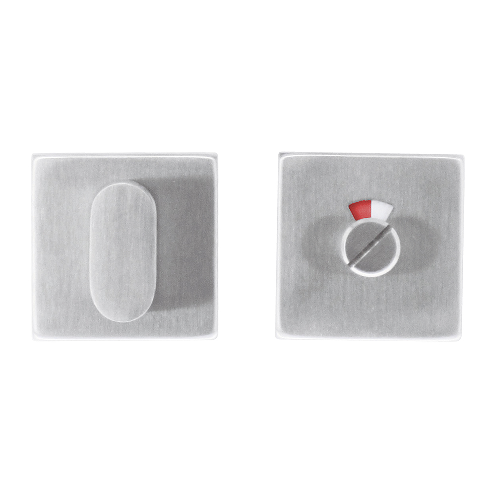 HDD Pro WC-garnituur Square Shape inox geborsteld, tige 120 mm – vooraanzicht