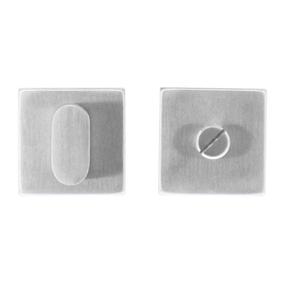 HDD Pro WC-garnituur Square Shape inox geborsteld (zonder rood/wit) – vooraanzicht