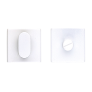 HDD Pro WC-garnituur Square Shape wit structuur zonder rood/wit-indicatie – vooraanzicht