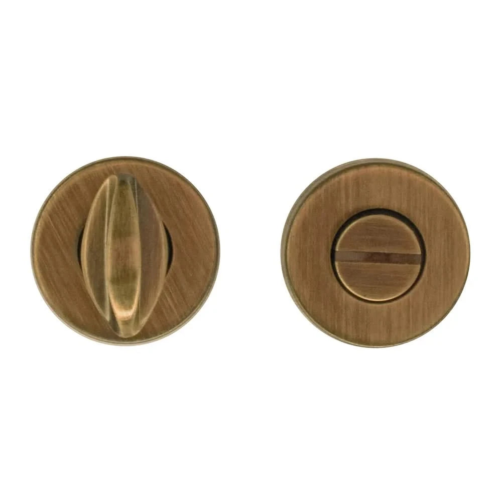 HDD Pro WC-garnituur rond klikrozas 45 mm in brons, vooraanzicht