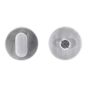 HDD Pro WC garnituur rond Shape Inox Plus geborsteld RVS zonder rood/wit met tige 120 mm vooraanzicht