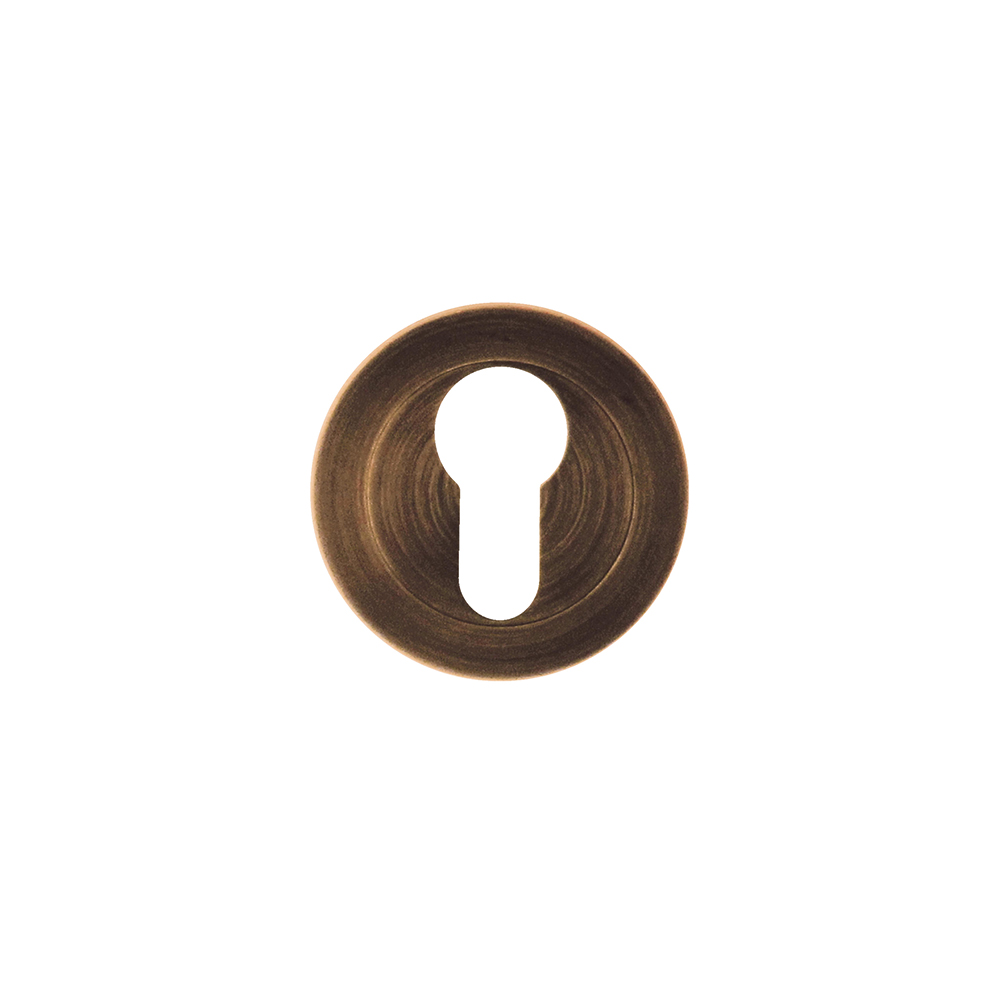 HDD Pro cilinderrozet rond draairozet brons, vooraanzicht