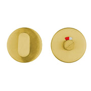 HDD Pro WC-garnituur rond model Shape in mat messing gepolijst, vooraanzicht