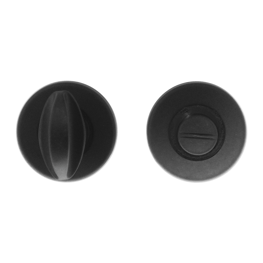 HDD Pro wc-garnituur rond klikrozet mat zwart 45 mm vooraanzicht
