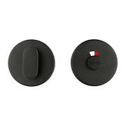 HDD Pro WC-garnituur rond zwart mat met structuur UV vooraanzicht