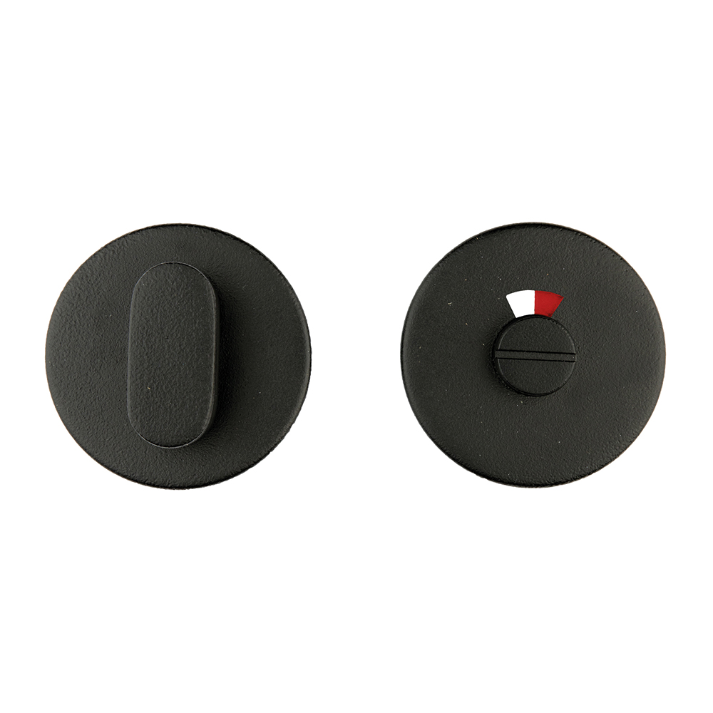 HDD Pro WC-garnituur rond zwart mat met structuur UV vooraanzicht