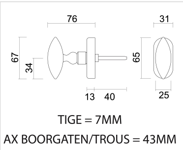 HDD Pro raamkruk Olina zwart - detailweergave