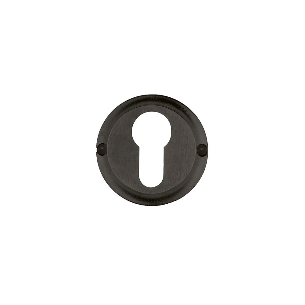 HDD Pro cilinderrozet rond Retro gunmetal vooraanzicht