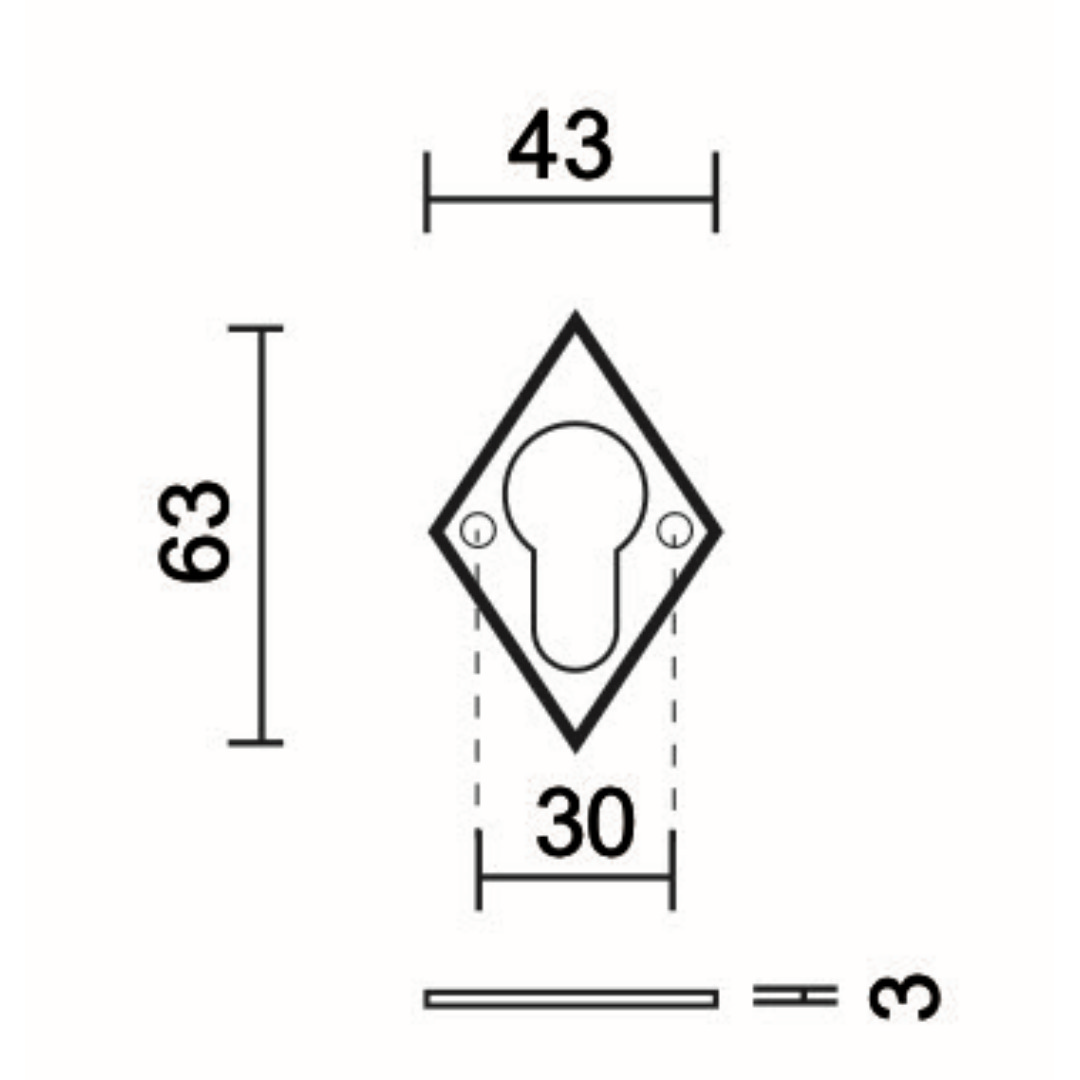 HDD Pro cilinderrozet Ruit IJzer detail