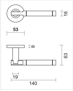 HDD Pro deurkruk PLUTO INOX PLUS – detail