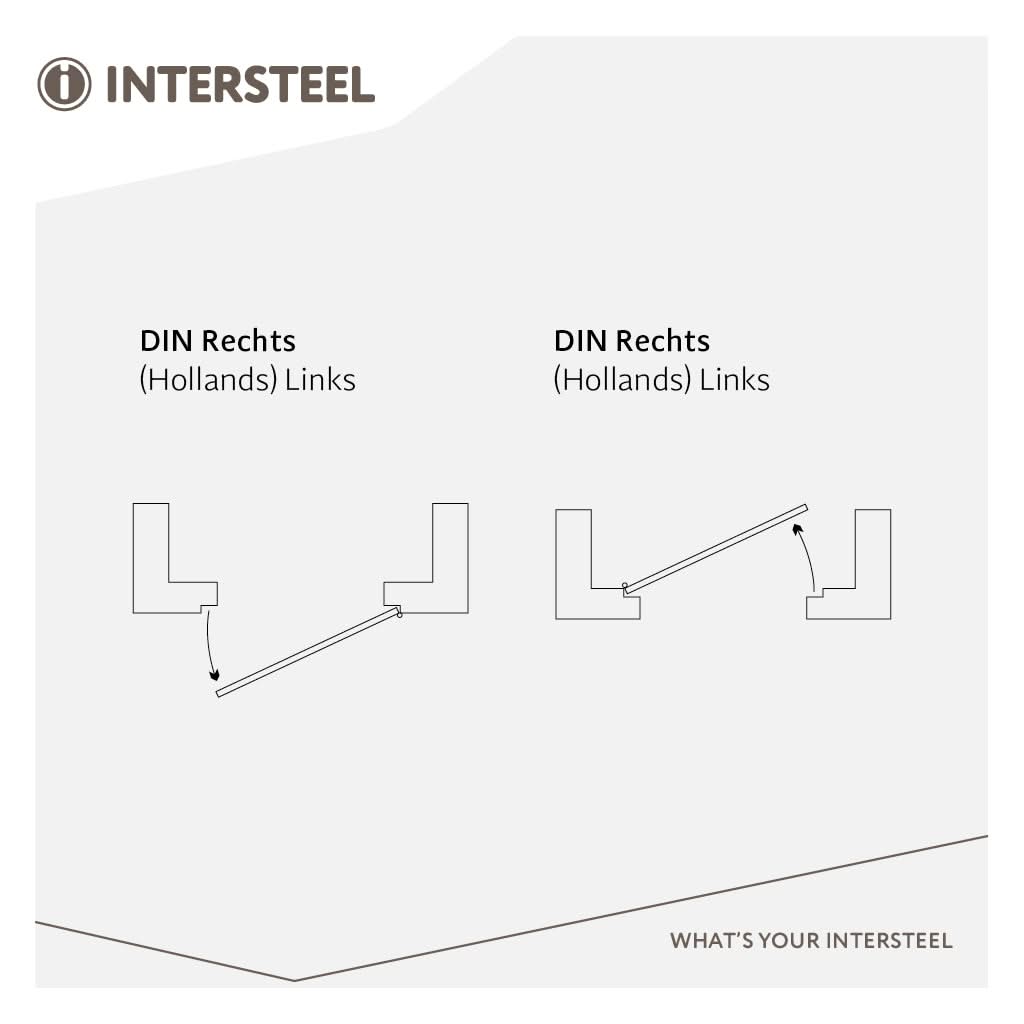 Intersteel kogelstift paumelle DIN rechts 89x89 mm RVS geborsteld - gemonteerd