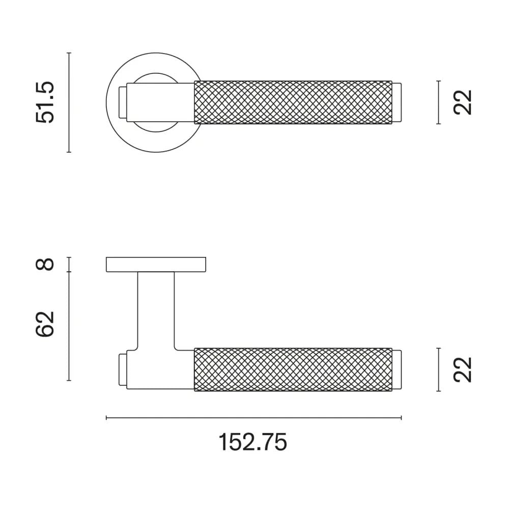 STERK deurkruk OVAL 1741 mat zwart detail