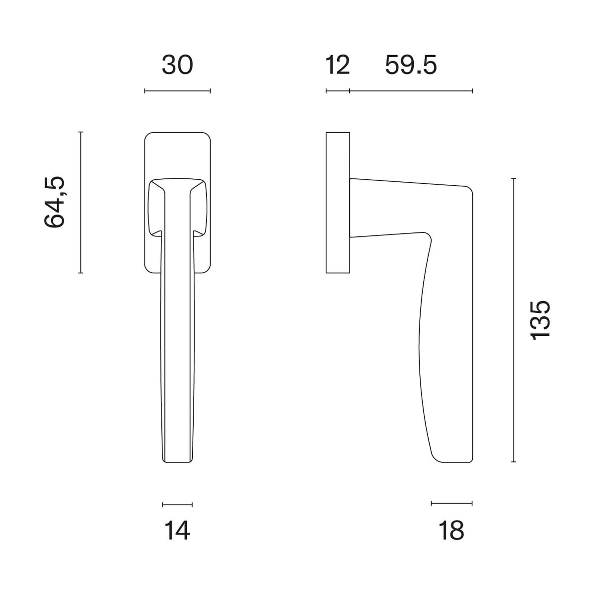 Aprile raamkruk Erba Q - detailweergave