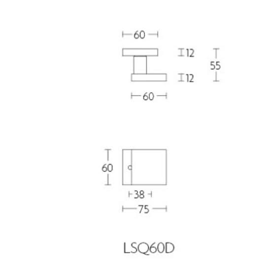 Formani voordeurknop LSQ60D vast op rozet in PVD mat nikkel – detail