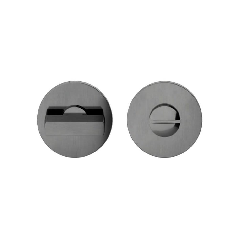DND wc-garnituur gun metal PVD FINE vooraanzicht