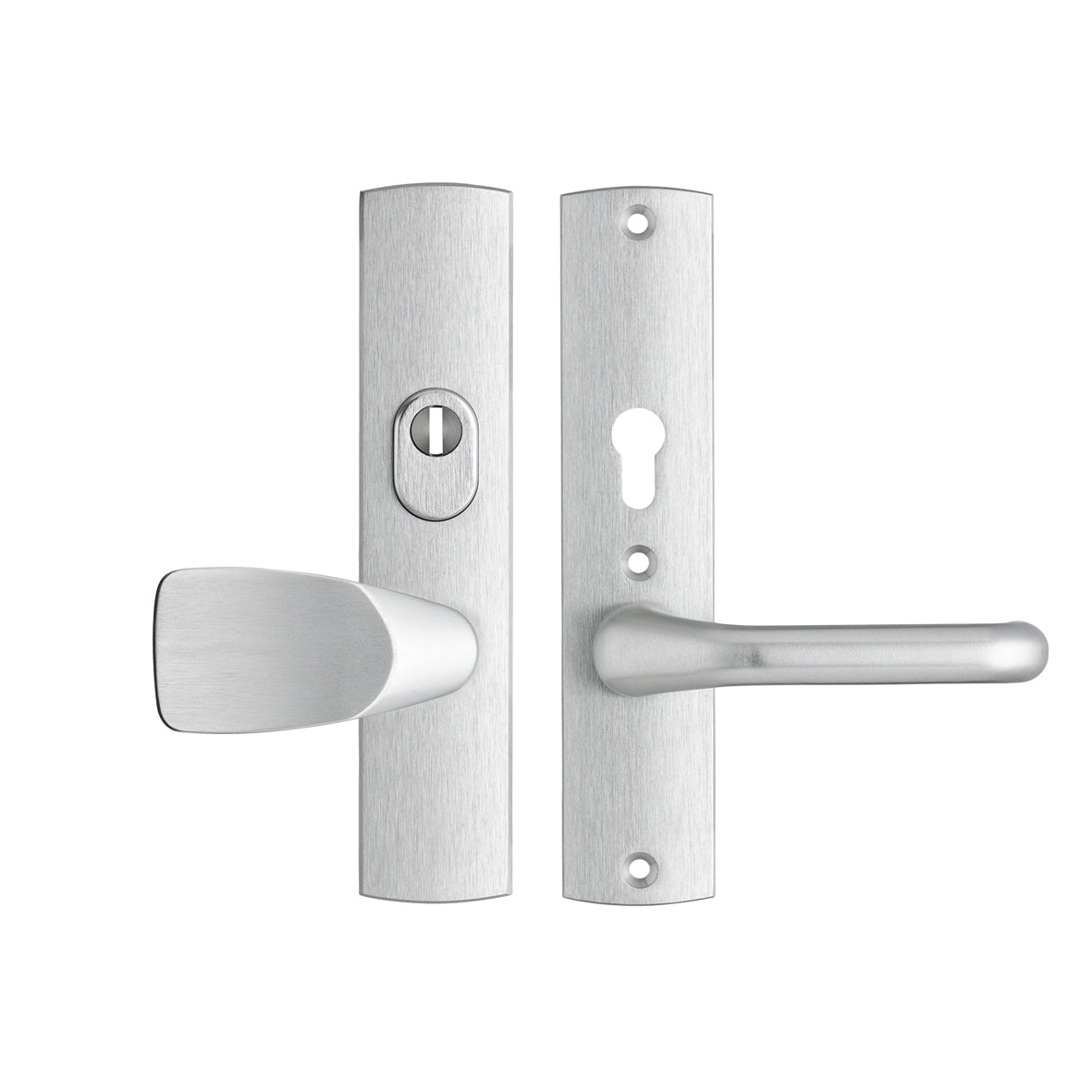 AXA | Veiligheidsbeslag Comfort Line kruk Wing+Flow PC72 anti-kerntrek | Aluminium naturel