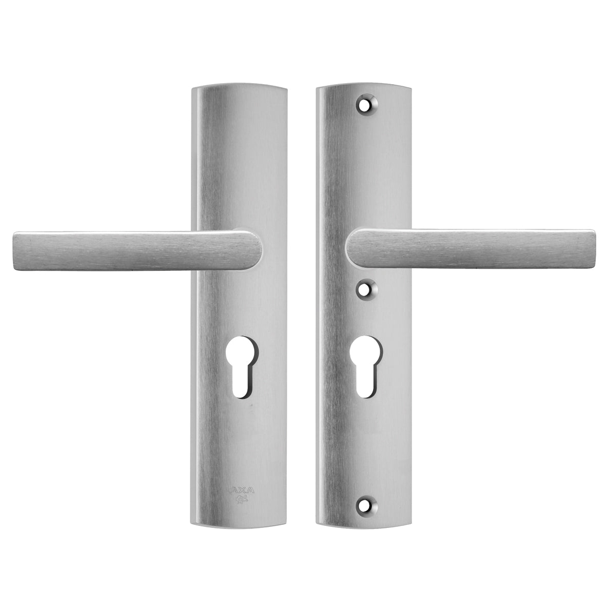 AXA | Veiligheidsbeslag Curve kruk Blok PC55 | Aluminium naturel