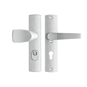 AXA | Veiligheidsbeslag Premium kruk Wing+Arrow PC72 anti-kerntrek | Aluminium naturel