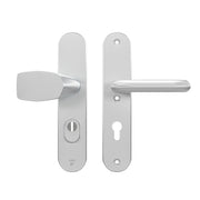 AXA | Veiligheidsbeslag Oval Plus Wing-knop+kruk U PC72 anti-kerntrek | Aluminium naturel