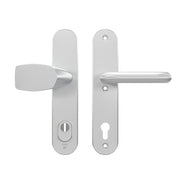 AXA | Veiligheidsbeslag Oval Plus Wing-knop+kruk U PC92 anti-kerntrek | Aluminium naturel
