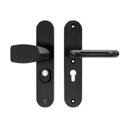 AXA | Veiligheidsbeslag Oval Plus Wing-knop+kruk U PC55 anti-kerntrek | Zwart