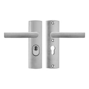 AXA | Veiligheidsbeslag Curve Plus kort kruk Blok PC55 anti-kerntrek | Aluminium naturel