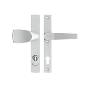 AXA | Veiligheidsbeslag Premium smal kruk Wing+Arrow PC92 anti-kerntrek | Aluminium naturel