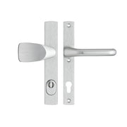 AXA | Veiligheidsbeslag Premium smal kruk Wing+Flow PC92 anti-kerntrek | Aluminium naturel